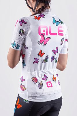 Превью  Велоджерси с коротким рукавом ALE Butterfly Lady White